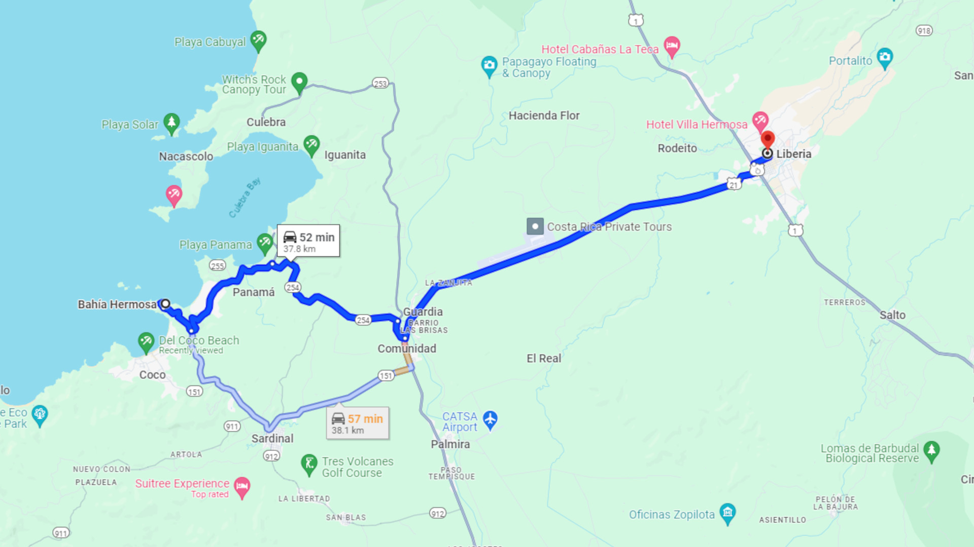 driving to Liberia, Guanacaste