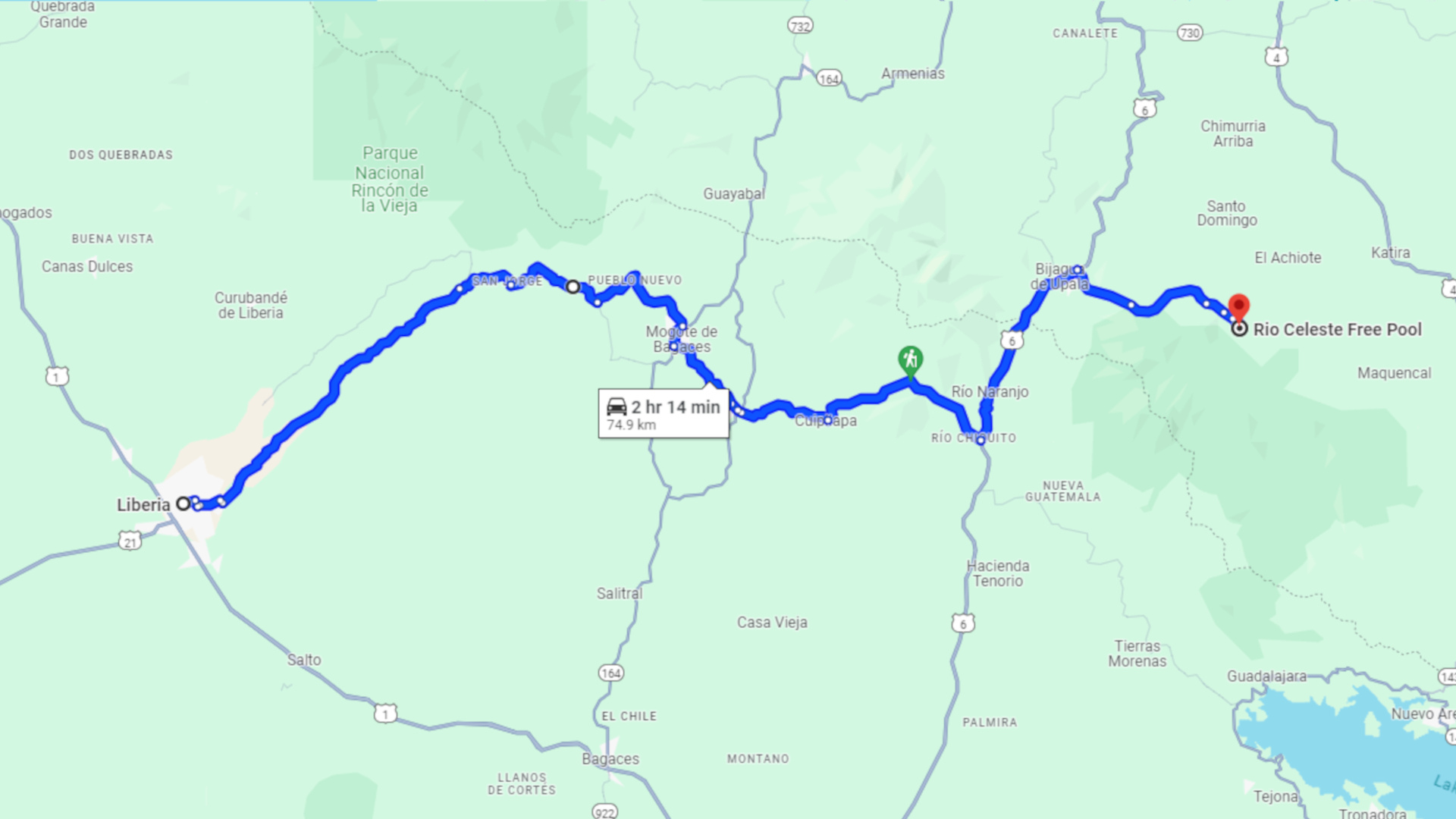 directions for this route along 918