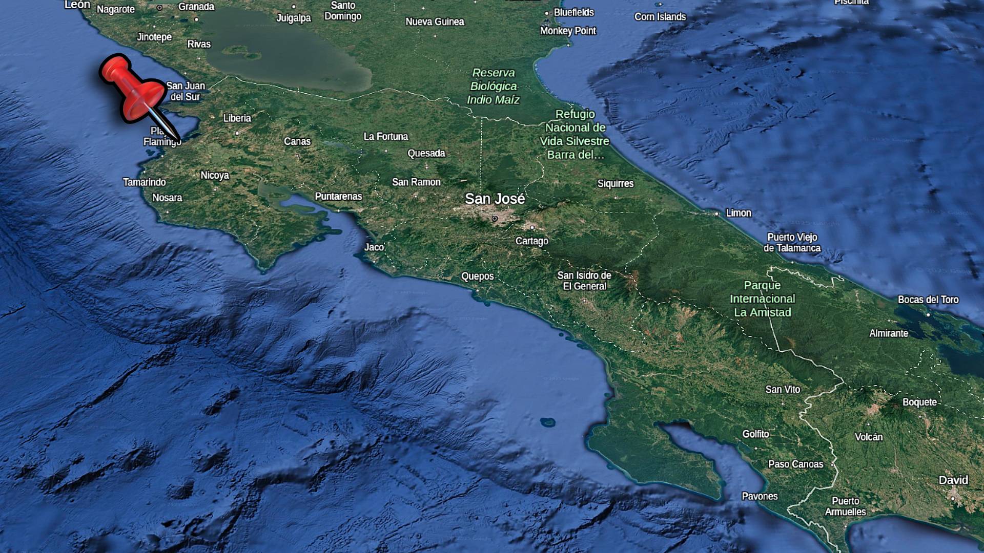 map costa rica playa blanca