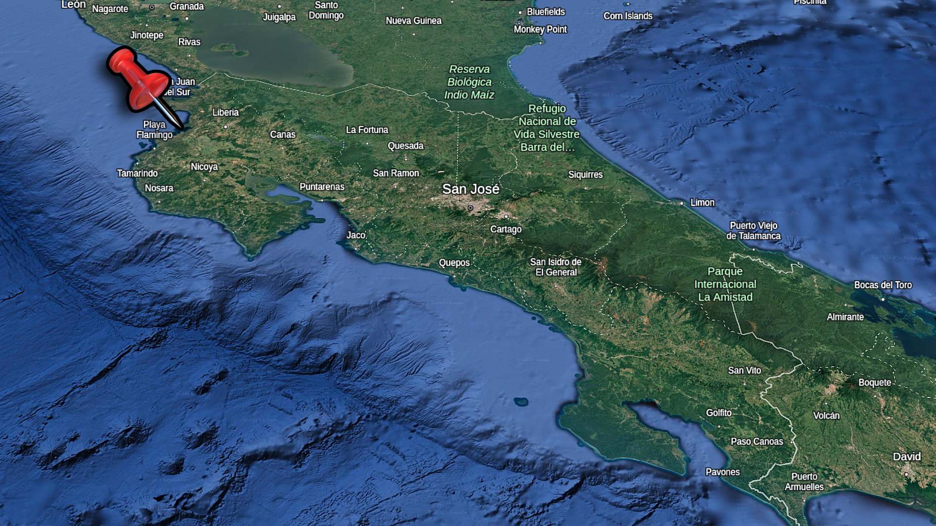 map of playas del coco in costa rica